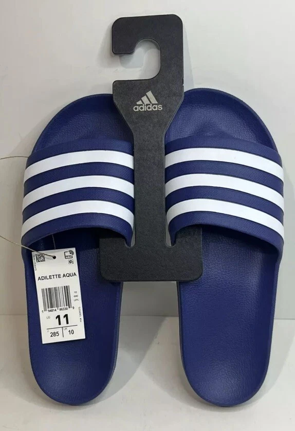 NUOVO DI FABBRICA CON SCATOLA! Adidas Donna ADILETTE COMFORT BLU SCURO US Donna Taglia 11