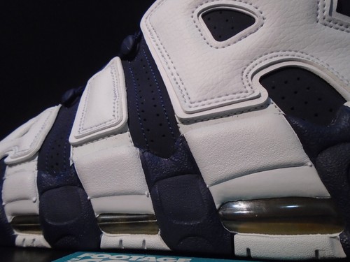 NIKE AIR MORE UPTEMPO SCOTTIE PIPPEN OLYMPIC WHITE NAVY BLUE GOLD 414962-104 9 - Picture 8 of 12