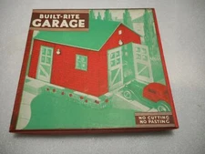Vintage NOS Built Rite Doll House Private Garage Kit in Box Warren Paper Co.