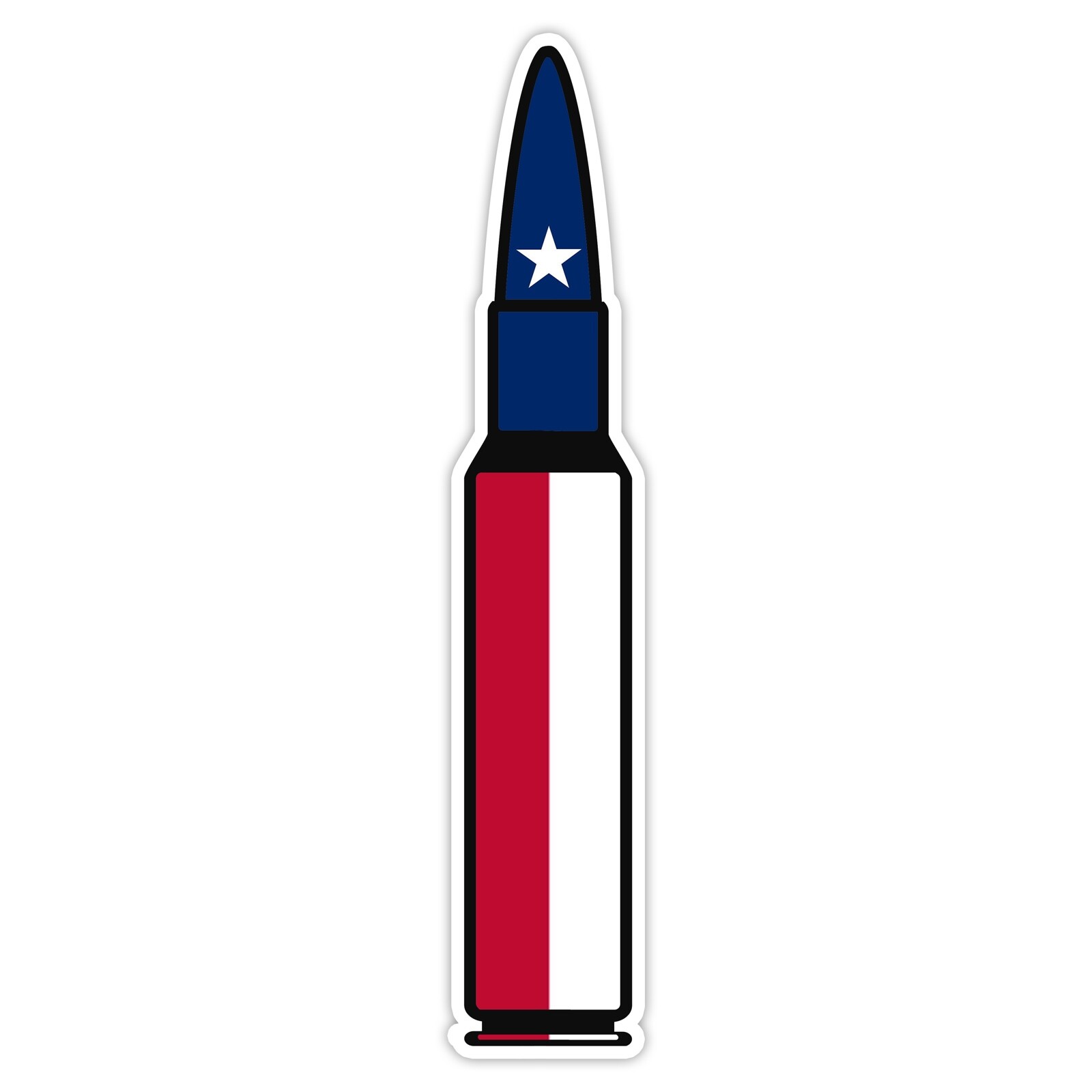 5.56mm .223 Texas Flag Bullet Ammo Sticker Decal Vinyl TX 2a 2nd gun ...