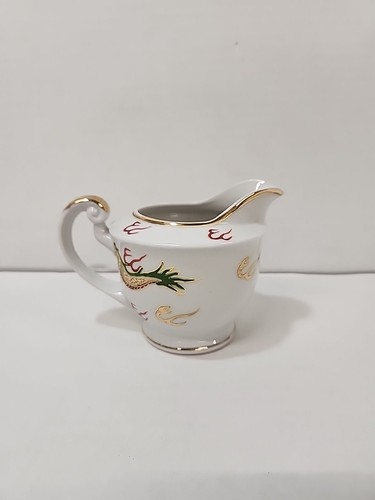 Set of 22 Occupied Japan Gold Dragon Pheonix Coffee Pot Creamer Sugar Cup Saucer - Picture 8 of 17