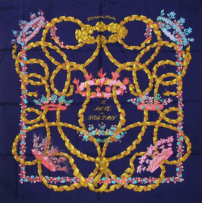 Authentic Vintage HERMES SCARF 90 Le Sacre du Printemps | eBay