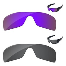 Lenslog Black Purple Polarized Replacement Lenses For-Oakley Batwolf OO9101