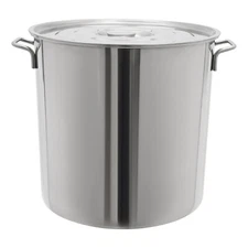 Stock Pot with Basket Cookware For Boiling 15.75x15.75 inch 40L/ 42.27Qt 201 SS