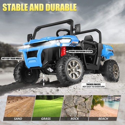 Electric 24V Kids Ride-On UTV Car ATV 4WD Remote Control 2-Seater with Dump Bed! - Picture 3 of 13