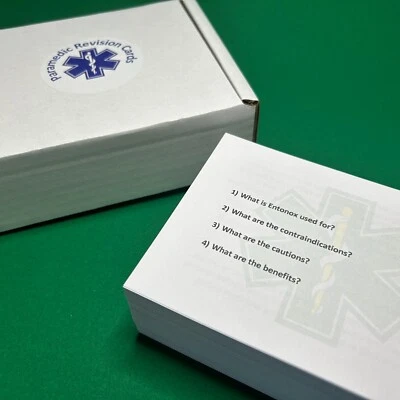 Paramedic Science Revision Flash Cards, Students, FREC, Medics, CFR