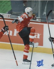 Switzerland Yannick Bruschweiler Signed Autographed 8x10 NHL Photo COA #4