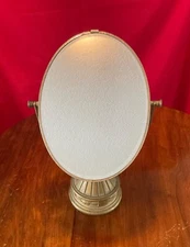 Vintage Dual Sided Tilt Makeup Shaving Vanity Mirror Beveled Magnifying 21”
