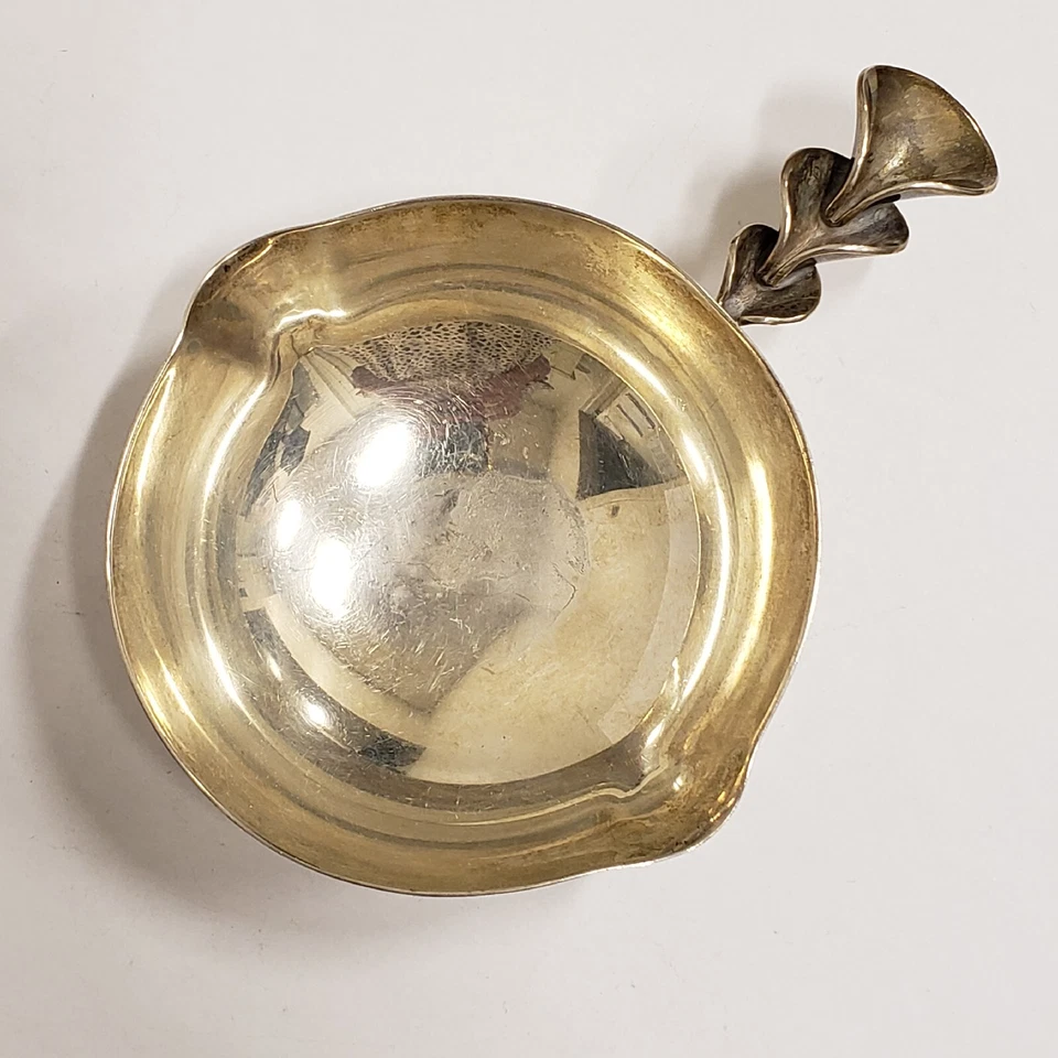 Cucharón de salsa de plata esterlina mexicana modernista Juventino López Reyes Foto 2 de 4