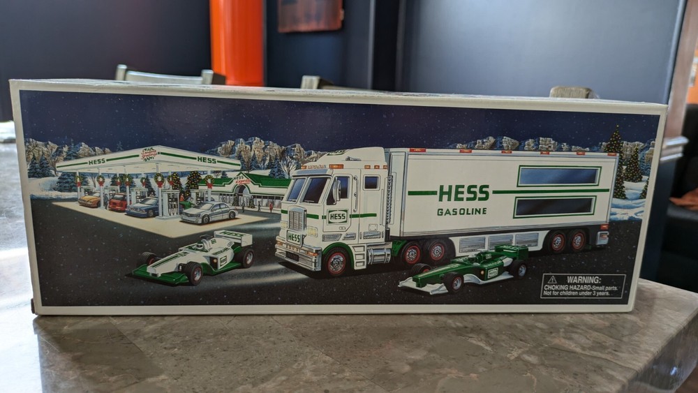 Hess 2003 Battery Operated Toy Truck And Race Cars NIB