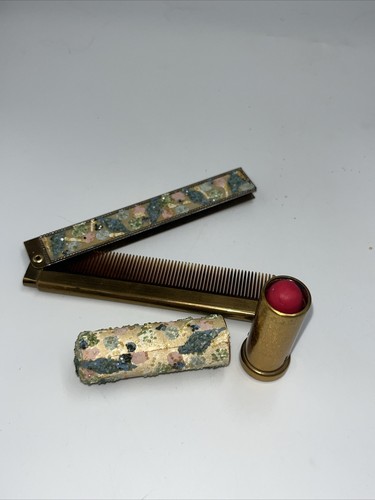 Vintage Victorian Folding Comb & Lipstick Holder - Picture 5 of 7
