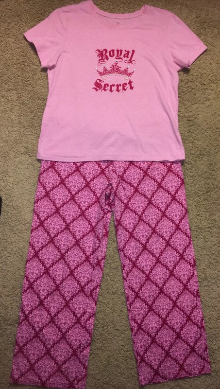 Women's Victoria’s Secret Pink “ Royal Secret “ Pajama Set ~ Size XL