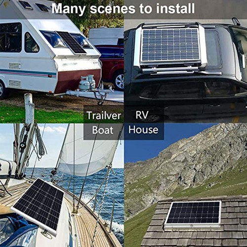 30W/60W/100W/120W Solarpanel Mono Hocheffizienz 12V für Sonnenschutz Caravan Boot - Bild 12 von 19