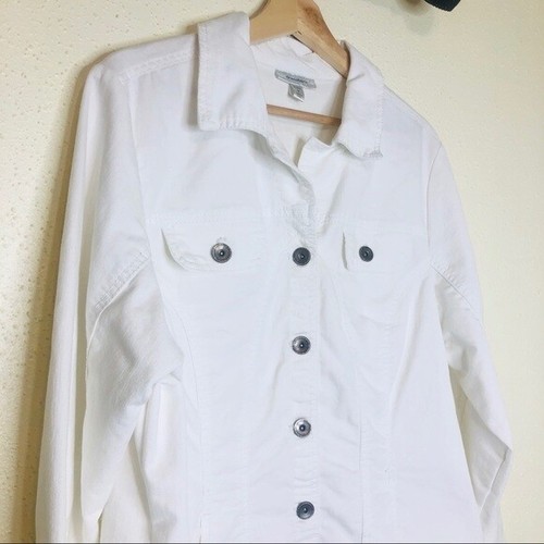 Dressbarn White Long Sleeve Casual Button Down - Size 2X - Picture 4 of 6