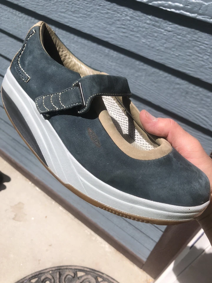 MBT Kaya Pegamento Cuero Nubuck Tonificación Zapatos Mujer Talla 8.5 Estilo 400068-12 Foto 3 de 4