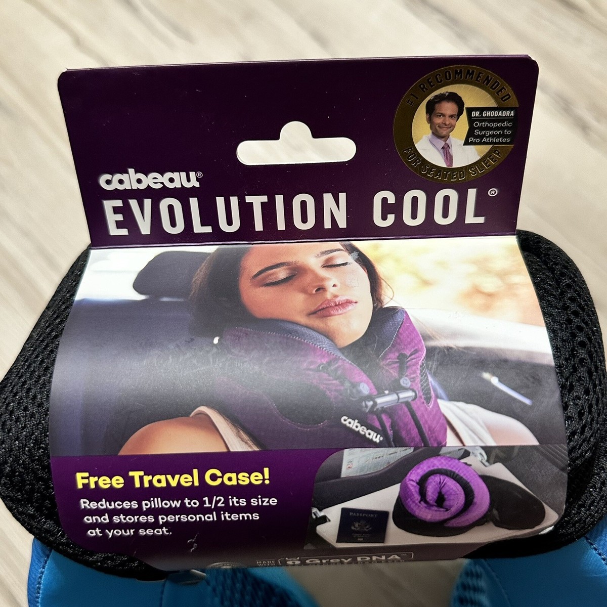Cabeau Evolution Cool Travel Neck Pillow Blue Fast Shipping | eBay