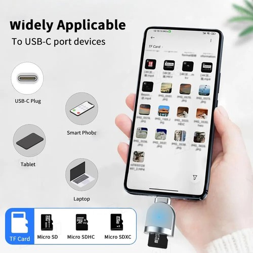 TypeC TF Card Adapter OTG Memory Expander SD Card Storage Adapter Memory Cards - Zdjęcie 7 z 9
