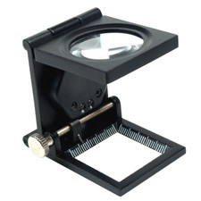 10x Foldable Jewelry Loupe With Led Light - 30mm Metal Magnifier Thread Counter