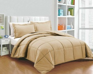 Solid Taupe Down Alternative Comforter 200 Gsm All Seasons King