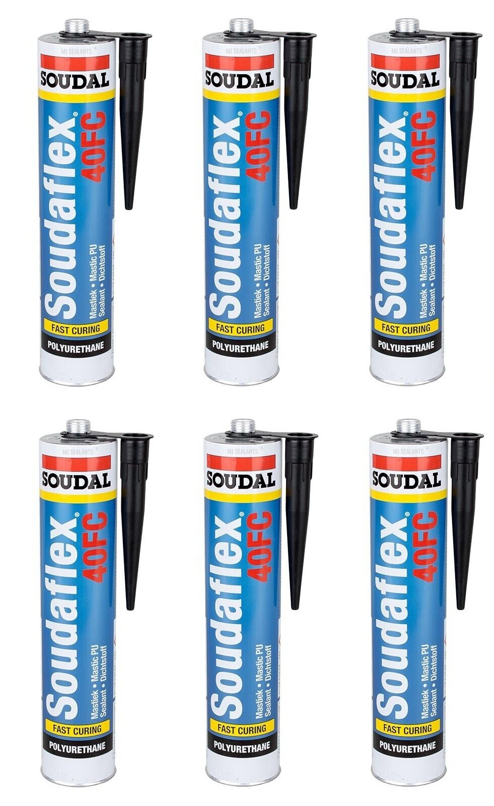 Soudal Soudaflex 40FC Fast Curing Construction Concrete White 310ml x 3 - Image 3