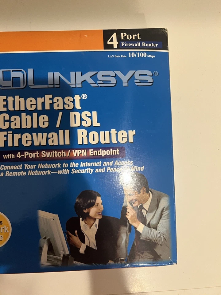 Linksys Etherfast Cable DSL Router 10 Mbps 4-Port 10/100 BEFSR41 Version 2 NEW - Image 3 of 3