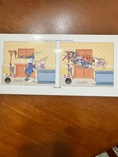 PROMO CARD WARNER BROS. ANIMATION ART POSTCARD "SAY AH!" BUGS BUNNY & BABY BUNNY