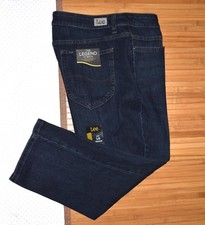 Lee Reg Fit Mid Rise Stretch Womens Capri Jeans Sz 16M Legend Dark Wash New