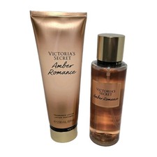 Victoria's Secret "Amber Romance" Fragrance Set Body Lotion Fragrance Mist