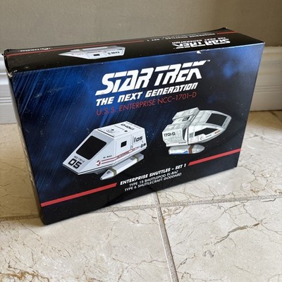 Eaglemoss Star Trek USS Enterprise NCC-1701-D Enterprise Shuttle Set 1. SEALED