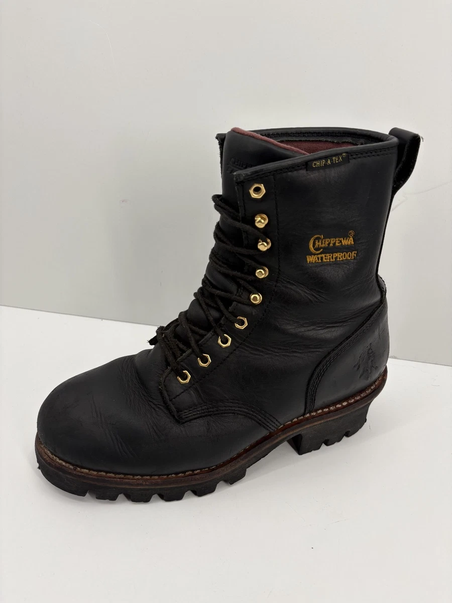 Chippewa Men\'s Black Logger Waterproof Insulated Chip-A-Tex Boots 8.5 Vibram Chippewa 9 main image 2