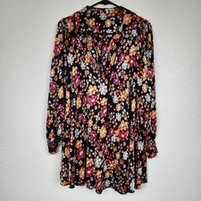 Free People Daisy Retro Floral Long Sleeve Mini Dress