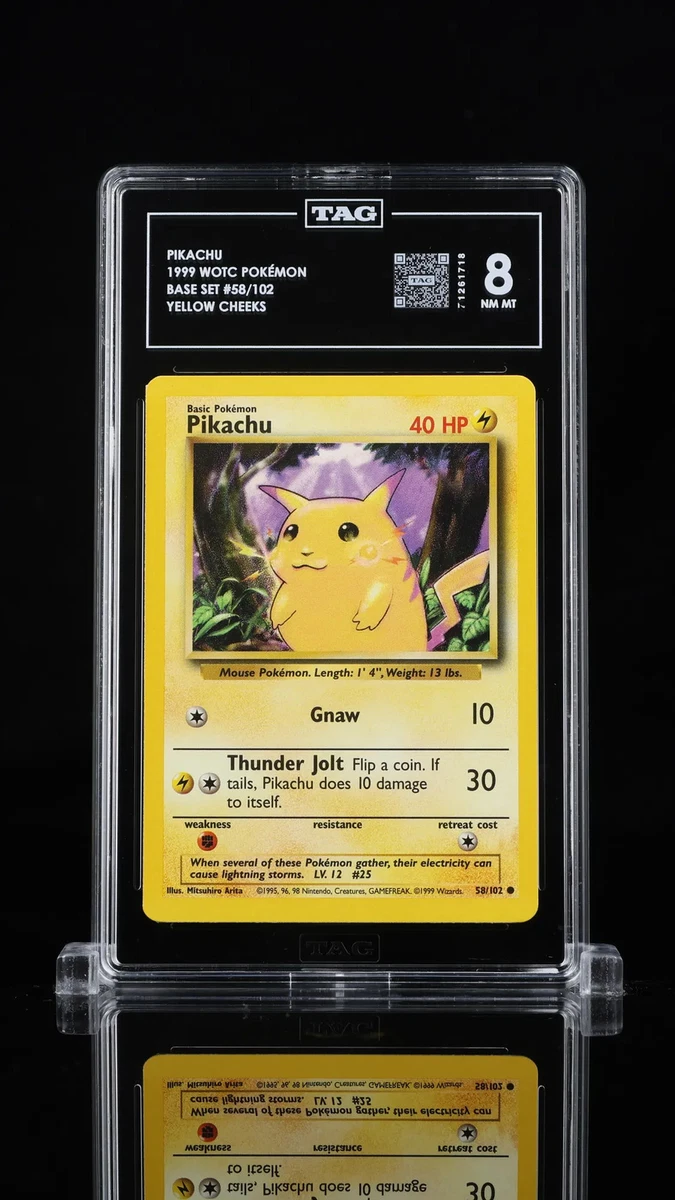 Pokémon TCG Grade 8 Pikachu Individual Collectible Card Game Cards