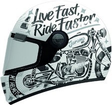 MT Jarama SV - Art White/Black Motorcycle Helmet