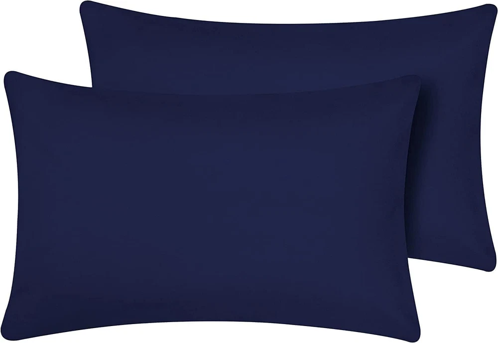 Travel Pillow Case 12x18 Size Pack of 2 Pieces 100% Egyptian Cotton Envelope ...