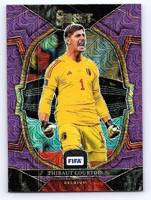 Thibaut Courtois 2022-23 Panini Select FIFA #79 Purple Mojo