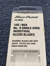(QTY 100) Blue Point YA1800A: No. 9 Single-Edge Razor Blades Scraper Replacement