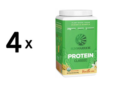 4 x Sunwarrior Protein Classic Organic (750g) Vanilla (53,33 EUR/kg)