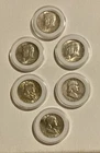 3 BEN FRANKLIN HALF DOLLARS 1951 S 1952 D 1963 P  + 3 1964 KENNEDY’S  90% SILVER
