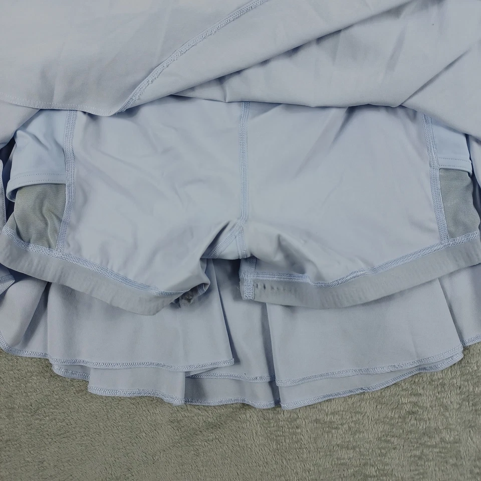 Falda Lululemon Court Rival para mujer 8 azules atlética correr tenis bolsillos forrados Foto 3 de 4