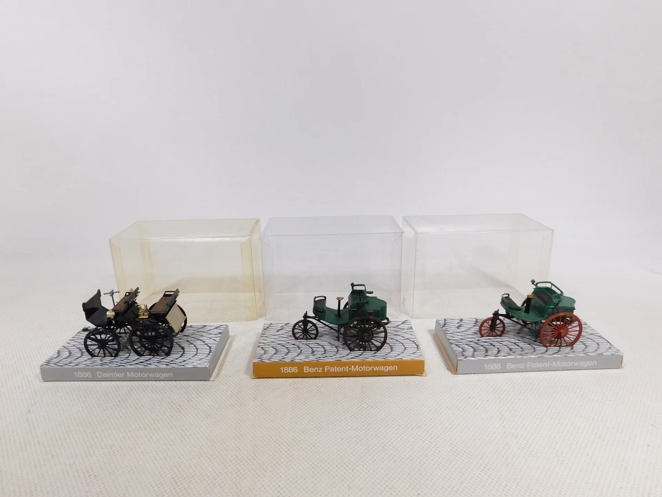 Cursor 1:43 ? 3X Patent-Motorwagen 1886 690 Daimler Benz SG/Mint+Box #EI155-0,5 - Immagine 2 di 4