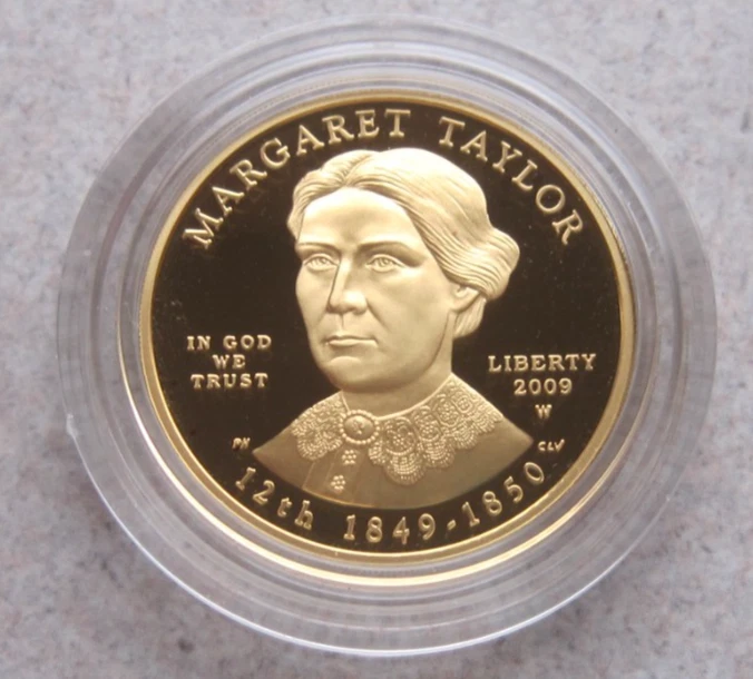 2009-W MARGARET TAYLOR $10 GOLD PF COIN FIRST SPOUSE SERIES; ORIGINAL MINT PKG. - Image 2 of 4