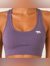 Running Bare Purple Strappy Sports Bra Yoga Gym Activewear Small