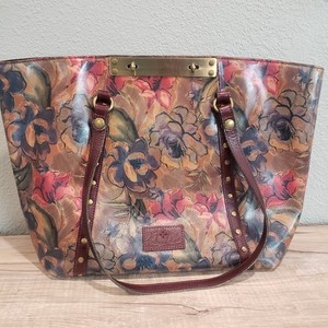 Borsa Tracolla Patricia Nash Poppy Sienna Sunset – Pelle Tote Multicolore Con Finiture Oxblood, Nuova