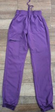 ScrubAid Womens Jogger Scrub Pants Size M Purple 4way stretch Nurse