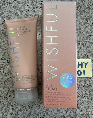 WISHFUL Get Clean 2% PHA & Sea Moss Foam Face Cleanser 5oz/150mL FULL SZ SEALED