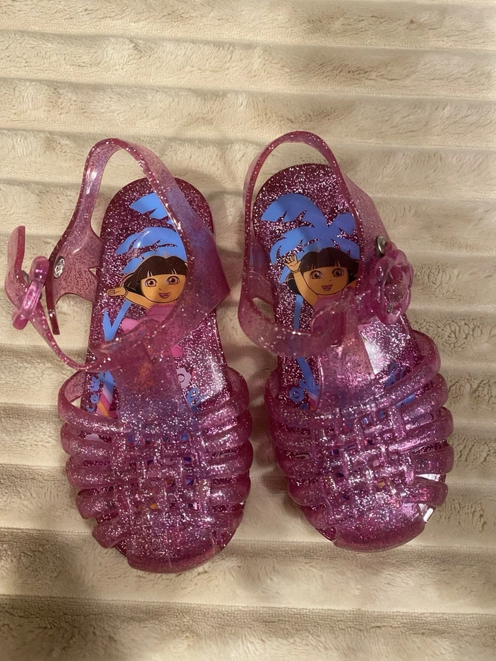 Sandálias infantis Nickelodeon Dora The Explorer rosa geléia - Imagem 2 de 2