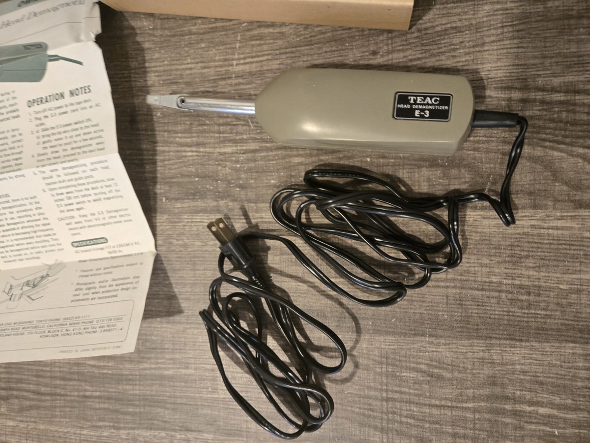 その他 TEAC E-3 HEAD DEMAGNETIZER Vintage TEAC E-3 Head Demagnetizer In Original Box with