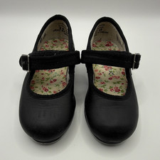 Capezio Tele Tone Girl  s Black Mary Jane Tap Shoes Size 8 M