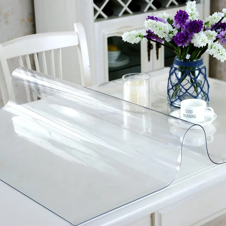 2mm Thick Clear Table Protector, Waterproof PVC Mat - Image 4 of 4