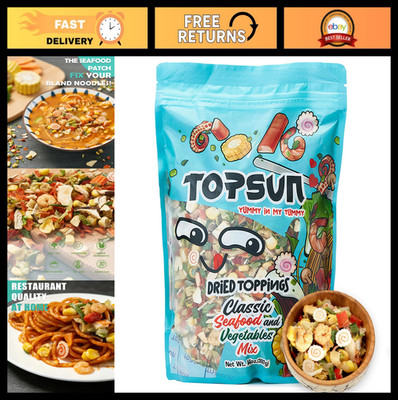 Seafood Ramen Toppings Mix 14oz - 11 Ingredients, Umami Flavor, Non-GMO, Low Sod